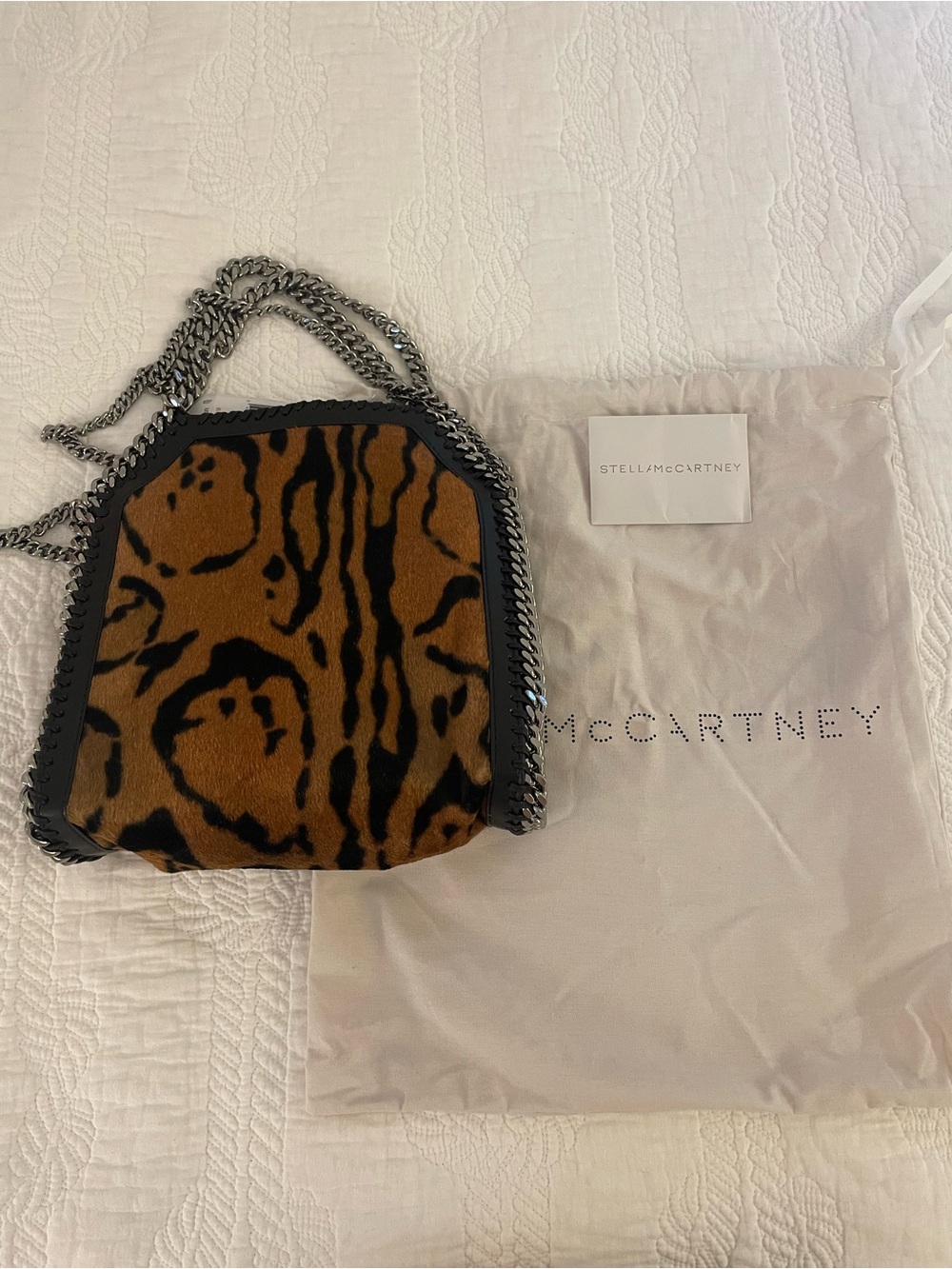 Stella McCartney Ocelot Velvet Mini Falabella bag (Brand New w/ Tags)